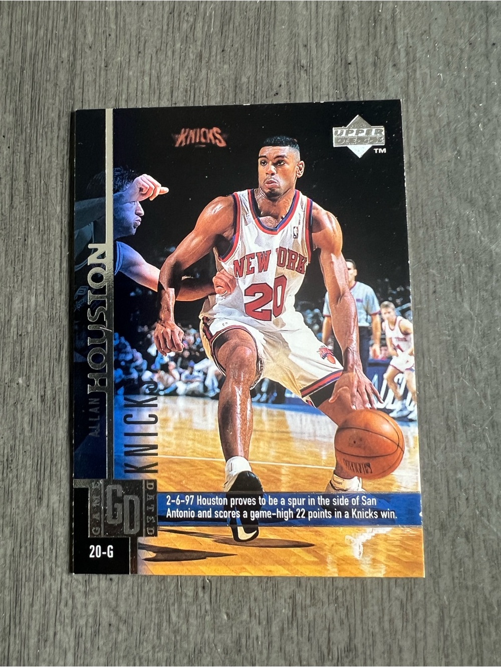 1997-98 Upper Deck Allan Houston #83 Game Dated Foil KNICKS RARE